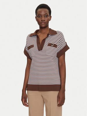 Luisa Spagnoli Sweter Caio 58672 Brązowy Regular Fit