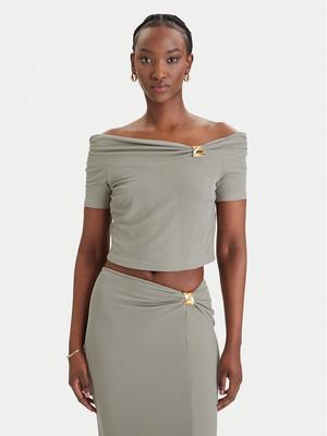 Guess Bluzka W6GP12 K2935 Khaki Regular Fit