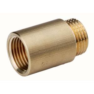 Przedłużka mosiężna 1/2" 60 mm żółta