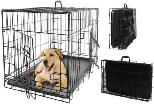 Duża Klatka dla Psa do Samochodu Transportowa Kennel Metalowa 91x62x69 XXL