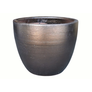 Donica mrozoodporna Glazed Egg Pot Bronze 30 x 26 cm brązowy