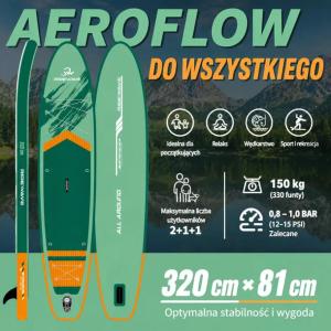 Deska SUP RIDEWAVE ALL AROUND 320 (10'6), uniwersalne, zielony / pomarańczo