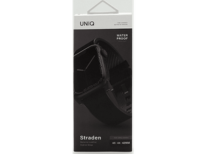 Pasek UNIQ Straden do Apple Watch 42/44/44/49mm Czarny UNIQ-45MM-STRABLK