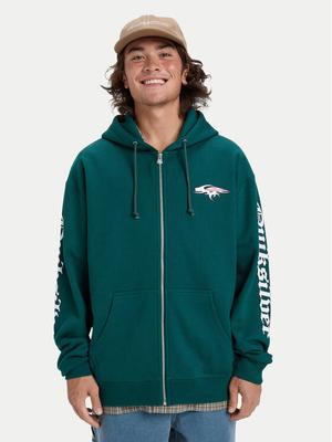 Quiksilver Bluza Old English EQYFT05156 Zielony ciemny Oversize