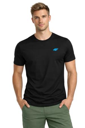 Męska koszulka 4F T-shirt bawełniany TSHM3986 czarny 20S L