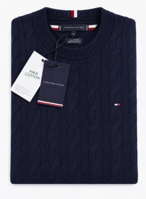 Tommy Hilfiger Sweter Męski Regular fit  Gruby Pleciony roz. XL