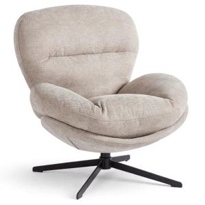 FOTEL WYPOCZYNKOWY TAPICEROWANY OBROTOWY SALONU SZENIL FO107 NEST TAUPE