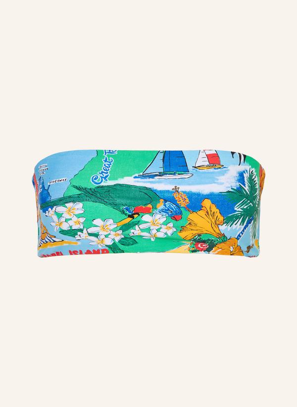 Seafolly Góra Bikini Typu Bandeau Viva Vacation blau