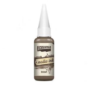 TUSZ ALKOHOLOWY Media Ink Pentart brązowy 20ml