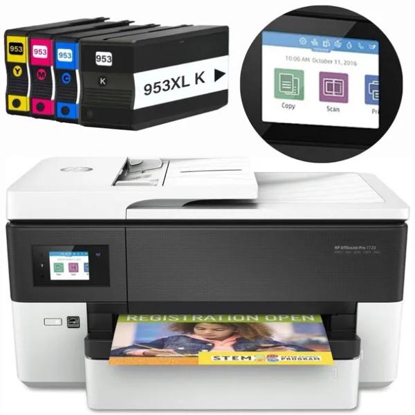 Drukarka Atramentowa Kolor Druk A3 HP OfficeJet PRO 7720 Wi-Fi Duplex 953