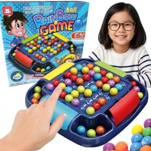 GRA LOGICZNA RODZINNA PLANSZOWA KOLOROWE KULKI UKŁADANKA rainbow ball