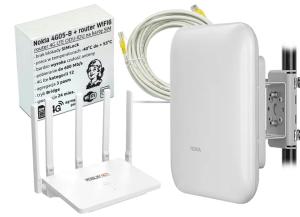 Router zewnętrzny Nokia 4G LTE do 600Mb z anteną ODU-IDU z agregacją WiFi6