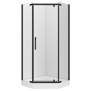 Kabina prysznicowa prosta RUBI BLACK 80 cm bez brodzika
