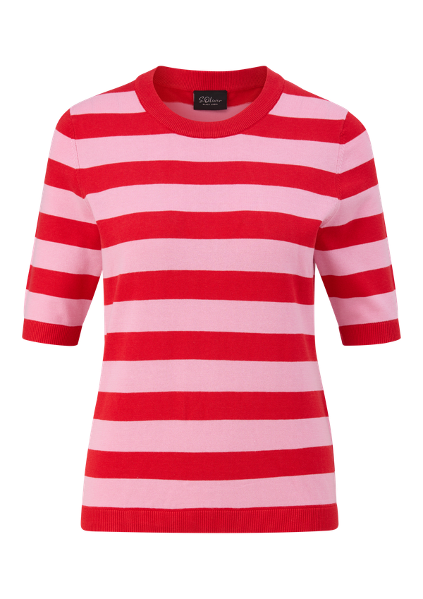 Sweter z cienkiej dzianiny w paski