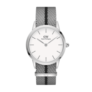 Daniel Wellington DW Watch Iconic NATO Grey/Black 36mm Silver