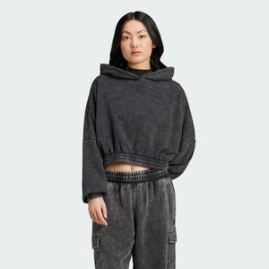 Acid-Wash Crop Hoodie