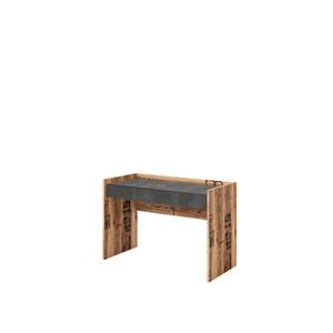 Biurko FG-07 Fargo Lenart 2s - canion/raw steel młodzieżowe | do nauki | funkcjonalne
