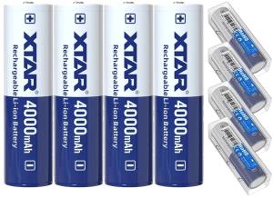 4 SZT AKUMULATOR XTAR 18650 3.6V 4000MAH LI-ION Z ZABEZPIECZENIEM PROTECTED