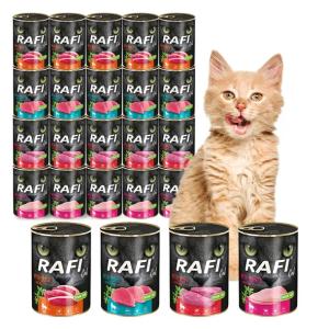 RAFI Dolina Noteci Mokra karma dla kota mix smaków 24x400 g