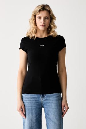 Karl Lagerfeld T-shirt damski bawełniany z elastanem 2-pack
