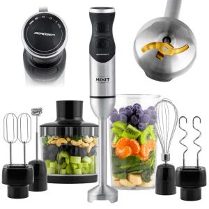 Blender ręczny 1500W czarny Berdsen tytanowe ostrza wielofunkcyjny 6w1