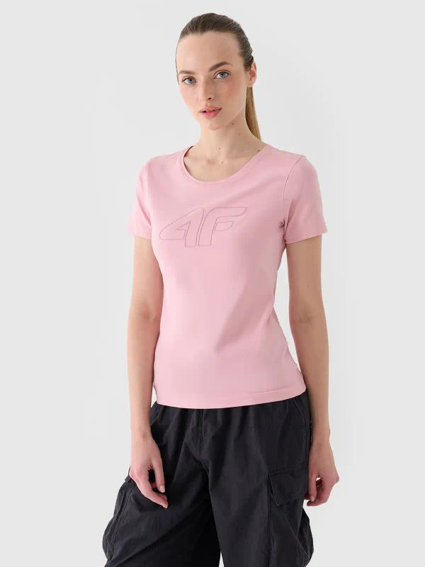 4F t-shirt damski koszulka bawełniana F1846 różowa (XS)