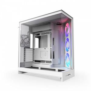 NZXT Obudowa H9 FLOW RGB Midi tower z oknem biała