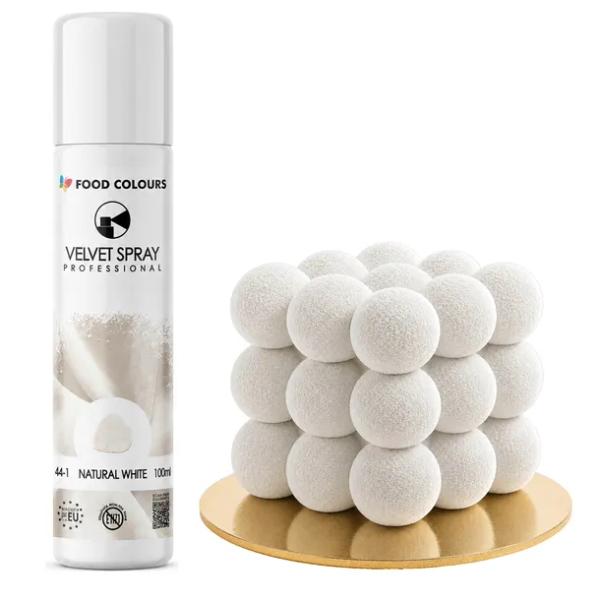 ZAMSZ barwnik spożywczy jadalny spray BIAŁY deser tort VELVET 100ml