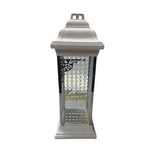Znicz szklany LS-2 kapliczka Kochamy Pamiętamy 25 x 14 cm biały