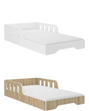 Łóżko dziecięce Montessori MALU 160x80 – BIAŁY lub SONOMA + stelaż