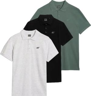 Komplet koszulek polo 4F polówka męska 3-pak PTSM366/555 27M+20S+41S XXL