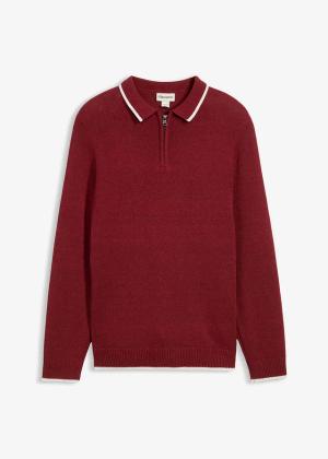 Sweter polo z bawełny z recyklingu
