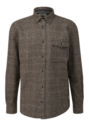 Regularny krój: koszula flanelowa z kołnierzykiem zapinanym na guziki