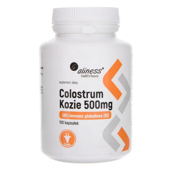 Colostrum Kozie IG 28% 500 mg – Siara Kozia – Aliness – 100 kapsułek VEGE