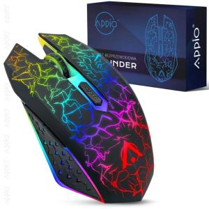Gamingowa Myszka Mysz Podświetlana Bezprzewodowa Komputerowa Do Laptopa RGB