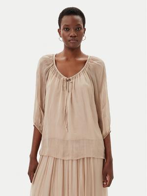 ViCOLO Bluzka TD0020 Beżowy Loose Fit