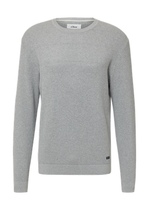 Teksturowany sweter wykonany z czystej bawełny