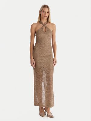 Guess Sukienka dzianinowa W5YK48 Z37G0 Beżowy Slim Fit