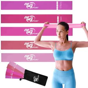 ZESTAW 5 GUM OPOROWYCH DO ĆWICZEŃ WYTRZYMAŁE MINI BAND FITNESS OPÓR 1-20 kg