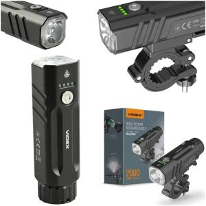 LAMPKA ROWEROWA PRZEDNIA 20W USB SZYBKIE ŁADOWANIE UCHWYT TRWAŁA STROBOSKOP