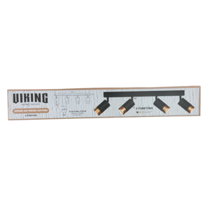 Lampa sufitowa poczwórna GU10 D55 G4 czarny złote pierścienie VIKING