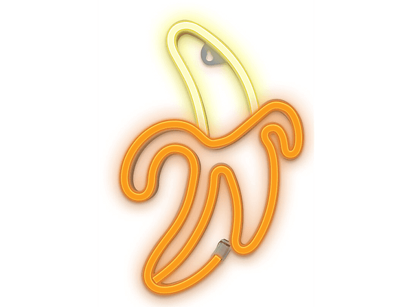 Neon FOREVER TF1 Banan Biały-Żółty Bat + USB FLNE10