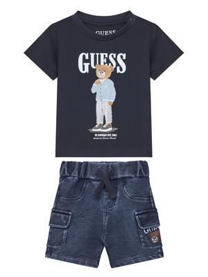 Guess Komplet t-shirt i szorty jeansowe I6GG04 K8HM4 Kolorowy Regular Fit
