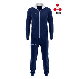 GIVOVA dres sportowy męski komplet bluza i spodnie Torino biały/niebieski (S)