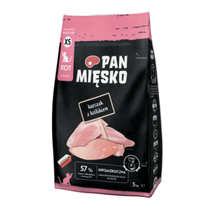 Karma sucha dla kociąt kurczak z królikiem XS 5 kg PAN MIĘSKO