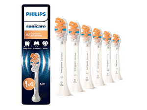 Końcówki do szczoteczki PHILIPS SONICARE Sonicare A3 Premium All-in-One HX9096/87 6 szt. Biały