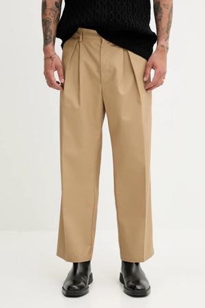 Fiorucci spodnie Beige Logo Embroidered Chino Trousers