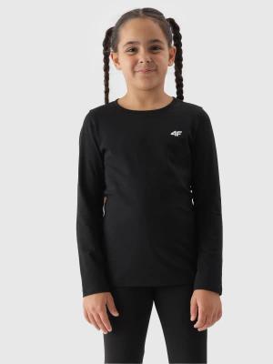 4F JUNIOR Longsleeve bawełniany F318 czarny (128)