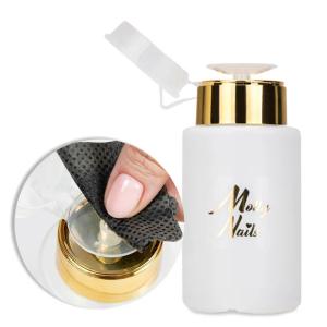 Molly Nails Butelka z Pompką Dozownik Do Płynów Cleaner Złoty 150ml
