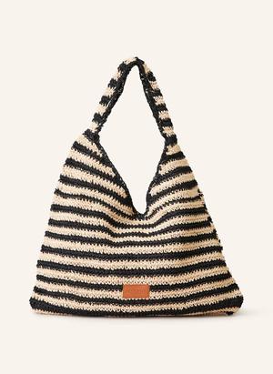 Seafolly Torba Plażowa Raffia Stripe schwarz